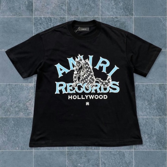 AMIRI Black and Blue Graphic Tee - Picture 1 of 3